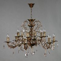 подвесная люстра ambiente alicante 8888/6+6 pb tear drop бронза в Кургане