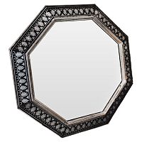 зеркало восьмиугольное черное с орнаментом silver ornaments в Кургане