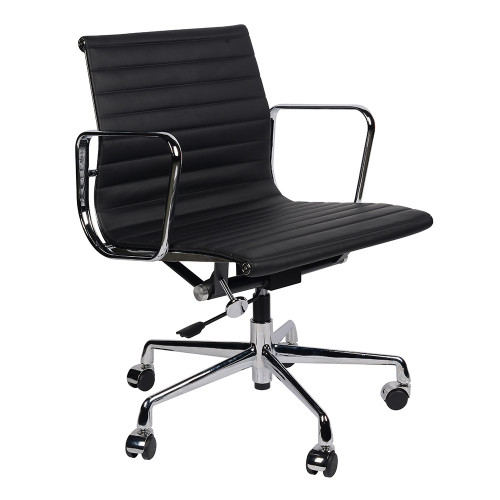 кресло eames style черная кожа в Кургане