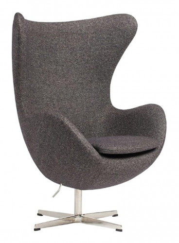 кресло egg chair кашемир серое в Кургане