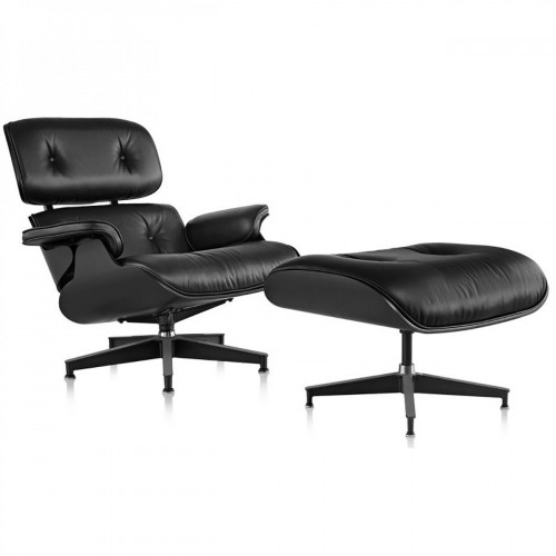 кресло eames style lounge chair черное в Кургане