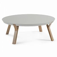 журнальный столик solid la forma (ex julia grup) беленый дуб с матовый серым лаком в Кургане