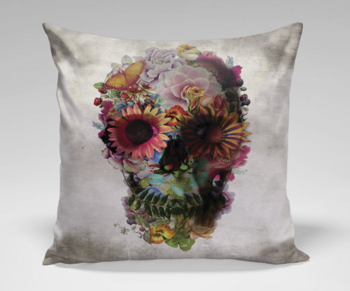 подушка flower skull by ali gulec в Кургане