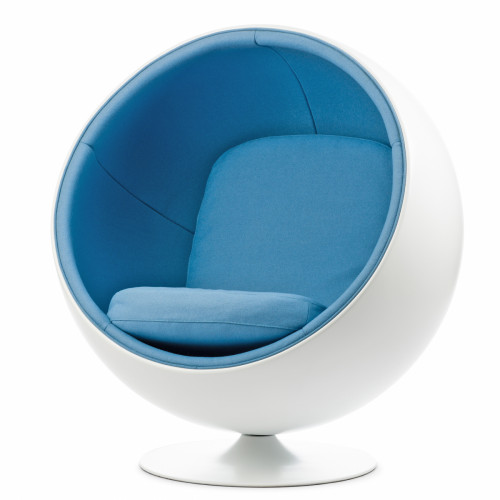 кресло ball chair бело-синее в Кургане