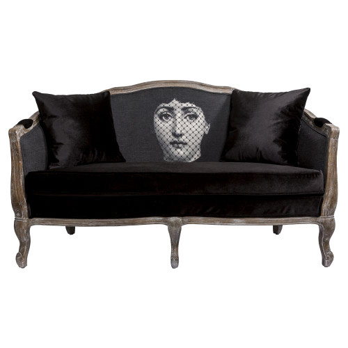 диван «вуаль» fornasetti прямой черный в Кургане