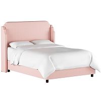 кровать двуспальная с мягкой спинкой 180х200 розовая aurora wingback blush в Кургане