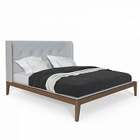 кровать полутораспальная 140x200 светло-серая fly soft new в Кургане