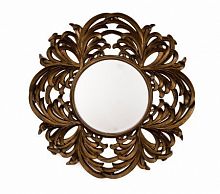 зеркало круглое большое в резной раме round leaf в Кургане