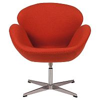 кресло swan chair красное в Кургане