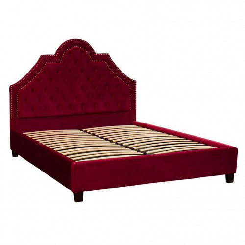 кровать двуспальная 160х200 красная из велюра province в Кургане