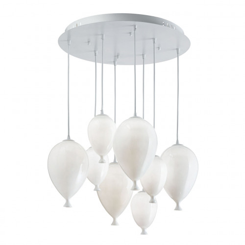 подвесная люстра ideal lux clown sp8 bianco в Кургане