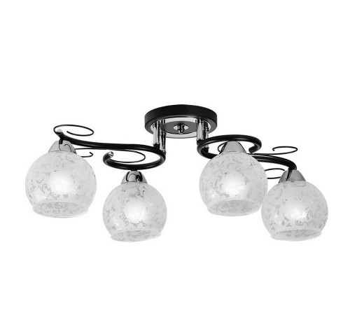 потолочная люстра idlamp carmela 234/4pf-blackchrome в Кургане