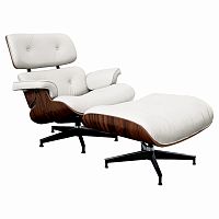 кресло lounge chair & ottoman белое в Кургане