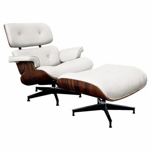 кресло lounge chair & ottoman белое в Кургане