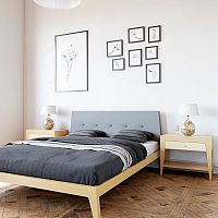 кровать двуспальная деревянная 180x200 светло-коричневая fly soft в Кургане