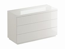 комод kristal 3 ящика белый глянец в Кургане