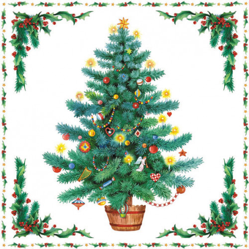 салфетки бумажные рождественская ель в Кургане