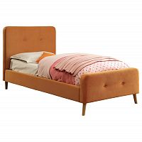 кровать button tufted flannelette orange 140х200 в Кургане