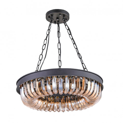 люстра terra black amber d50 черная, стекло янтарного цвета в Кургане