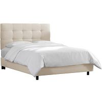 кровать двуспальная с мягкой спинкой 160х200 белая alice tufted talc в Кургане