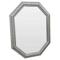 зеркало серебряное восьмиугольное вытянутое с декором silver luxury в Кургане