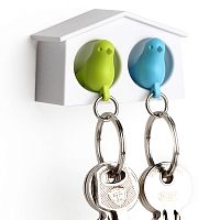 держатель+брелок для ключей двойной mini sparrow зеленый-голубой в Кургане