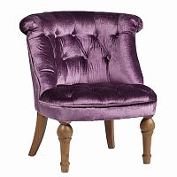 кресло sophie tufted slipper chair микровелюр фиолетовое в Кургане