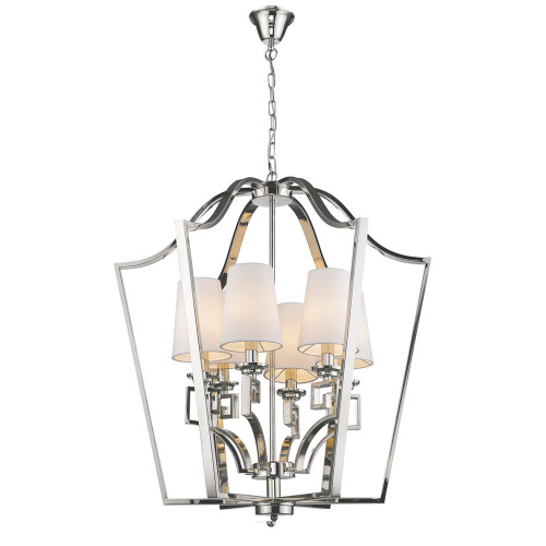 люстра presidential 6 от delight collection белая/никель в Кургане