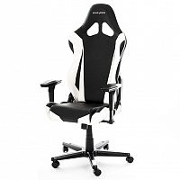 кресло геймерское dxracer racing черно-белое в Кургане