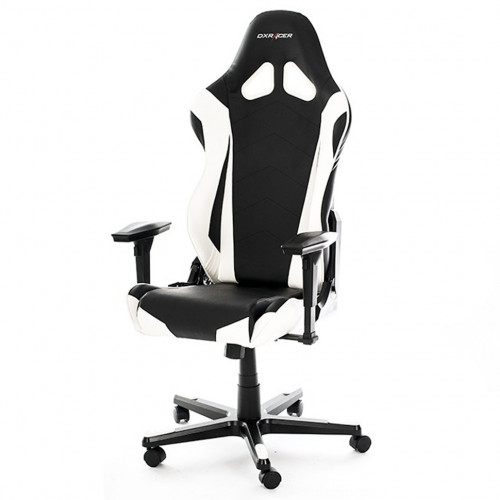 кресло геймерское dxracer racing черно-белое в Кургане