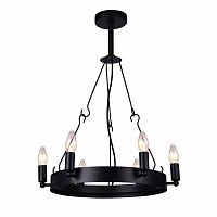 дизайнерская подвесная люстра arte lamp bastiglia a8811sp-6bk черная в Кургане