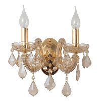 бра crystal lux ines ap2 gold/amber в Кургане