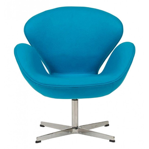 кресло swan chair кашемир голубое в Кургане