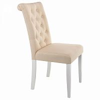 стул деревянный amelia white / fabric cream в Кургане