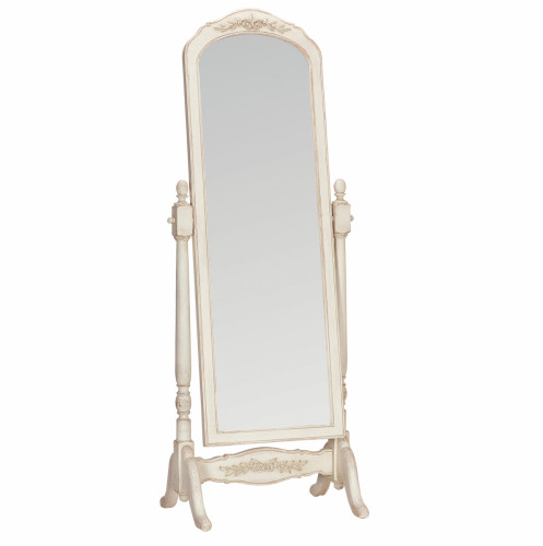 зеркало напольное на подставке белое с резьбой марсель в Кургане