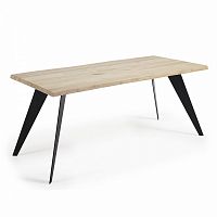стол nack 160x100 черный, отбеленный дуб c366m33 от la forma (ex julia grup) в Кургане