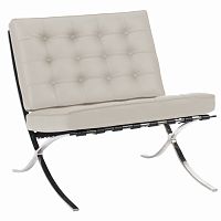 кресло barcelona chair молочное в Кургане