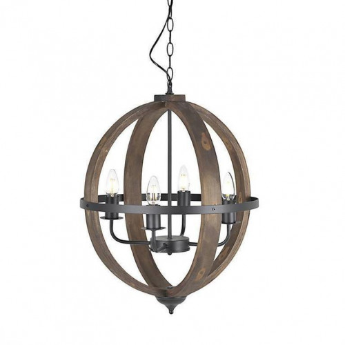 люстра на 4 рожка коричневого цвета в Кургане