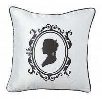 подушка с изображением женского силуэта ladies' profile white в Кургане