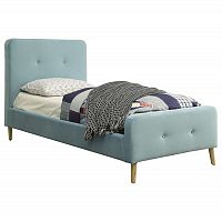 кровать button tufted flannelette blue 120х200 в Кургане