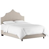 кровать двуспальная 180х200 бежевая camille light gray velvet в Кургане