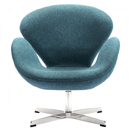 кресло swan chair сине-зеленое в Кургане