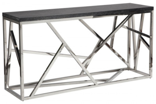 консоль geometric 180x50x90 металл, черная столешница в Кургане