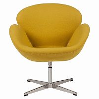 кресло swan chair желтое в Кургане