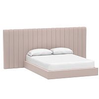 кровать двуспальная с большой спинкой 160x200 розовая avalon extended в Кургане