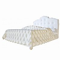 кровать двуспальная 160х200 белая из экокожи palace в Кургане