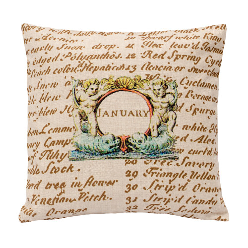 декоративная подушка «12 месяцев цветения», версия январь в Кургане