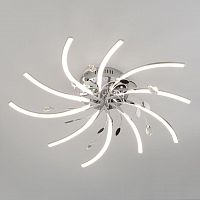 потолочная светодиодная люстра eurosvet windmill 90125/10 хром в Кургане