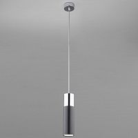 подвесной светильник eurosvet double topper 50135/1 led хром/черный в Кургане