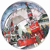 тарелка сувенирная спасская башня в Кургане